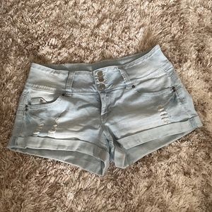 Midi rise cheeky shorts